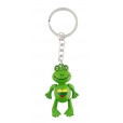 Frog-shaped keychain with Lithuanian tricolor heart